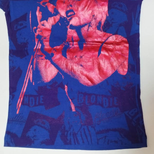 Blondie - Debbie Harry Foil Print Made In USA Glamhead Official Women T Shirt ( M ) ***READY TO SHIP from Hong Kong***